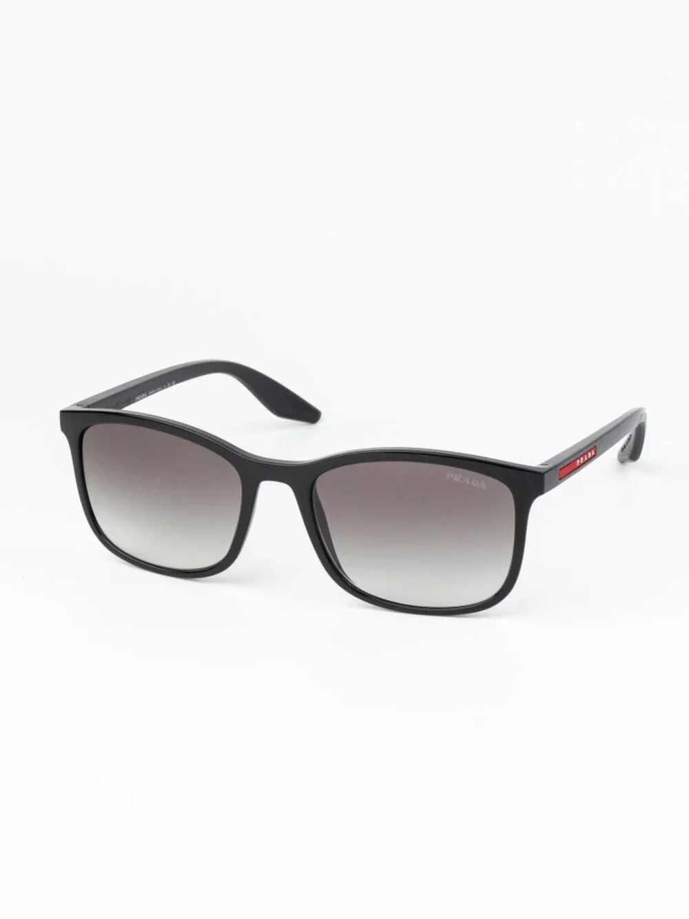 Prada Linea Rossa Men Sunglasses Black Grey Square PSA08S 1AB0A7 NEW AUTHENTIC